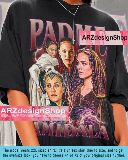 Padme Amidala Short Sleeve Shirt | Cotton Vintage 90s Unisex Tees | Bootleg Retro | Casual Shirt