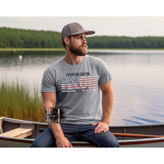 Im Voting For A Felon Shirt, Funny Election T-Shirt, Patriot Graphic Tee, Gift Idea for Guys, Gift Idea For Her, American Flag President