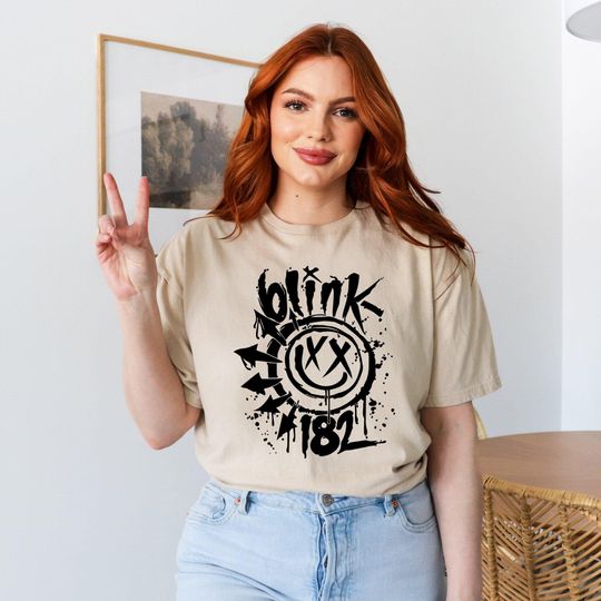 B182 Shirt, B182 Tour Merch, B182 Rock and Roll Concert Shirt,Retro Happy Face T-shirt, Cute Happy Shirt,Trendy Vintage Happy