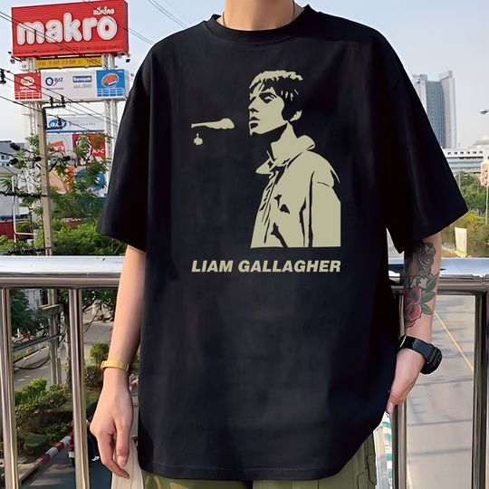 Liam Gallagher Oasis T-Shirt, Liam Gallagher Definitely Maybe Tour 2024 T-Shirt, Casual Cotton Short Sleeve T-shirt, Music Shirt for Fans, Music Men Summer Clothing