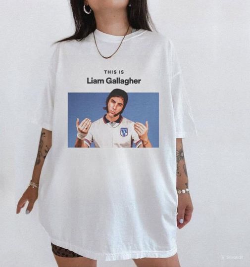 Liam Gallagher Oasis T-Shirt, Liam Gallagher Definitely Maybe Tour 2024 T-Shirt, Casual Cotton Short Sleeve T-shirt, Music Shirt for Fans, Music Men Summer Clothing