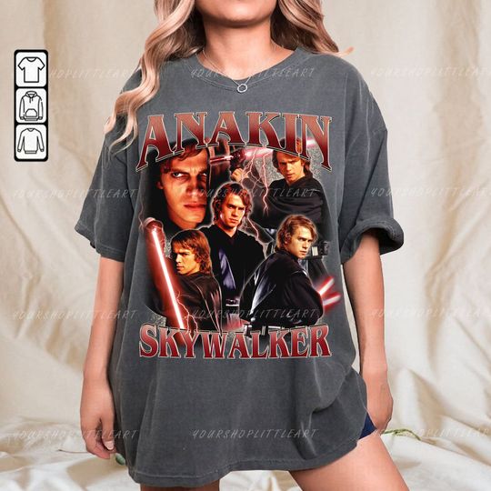 Vinatge Anakin Skywalker Cotton T-shirt, Anakin Skywalker Vintage 90' Shirt, Anakin Skywalker Retro 90's Fans T-shirt Short Sleeve