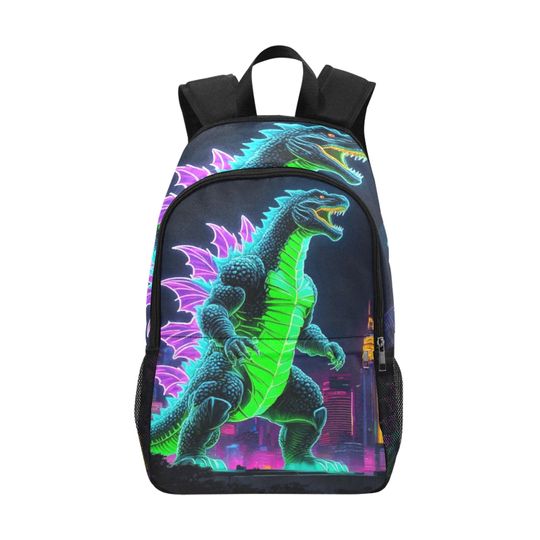 god zilla Backpack With Mesh Pockets, Backpack for Girls Boys Teenager Children, Rucksack Casual School Bags, Travel Backpacks