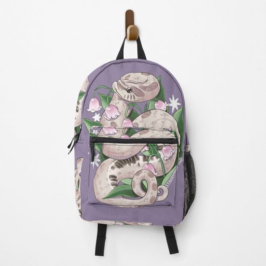 Lavender Hognose Snake with Lily of the Valley Backpack