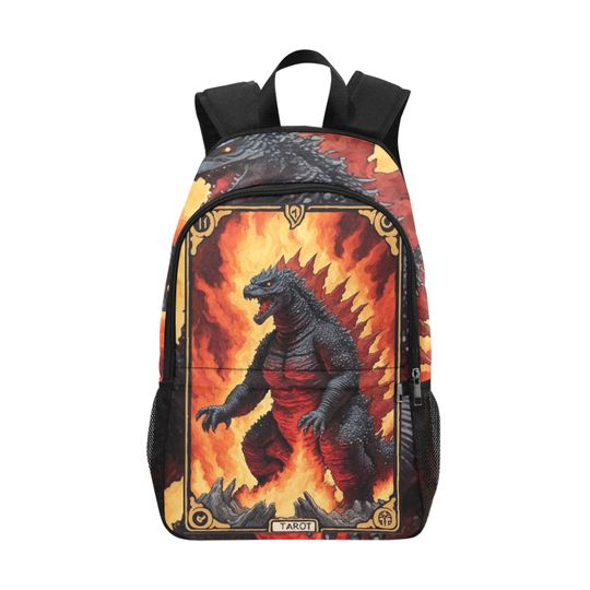god zilla Backpack With Mesh Pockets, Backpack for Girls Boys Teenager Children, Rucksack Casual School Bags, Travel Backpacks
