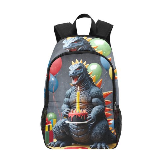 god zilla Backpack With Mesh Pockets, Backpack for Girls Boys Teenager Children, Rucksack Casual School Bags, Travel Backpacks
