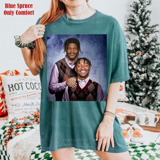 Lamar Jackson Zay Flowers  Step Bros Baltimore Funny Cotton t-shirt, Baltimore Football Shirt, Football Fan Gift