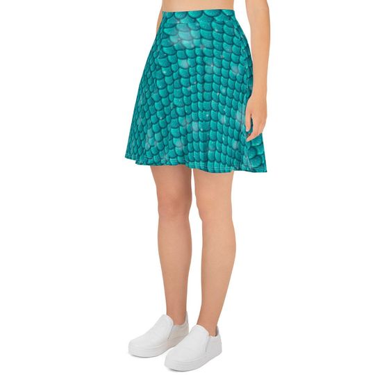 Mermaid Skater Skirt, Disney Costume, Active Wear for A Park Day, Merch for A Fun Costume, Cosplay. Trip Styles