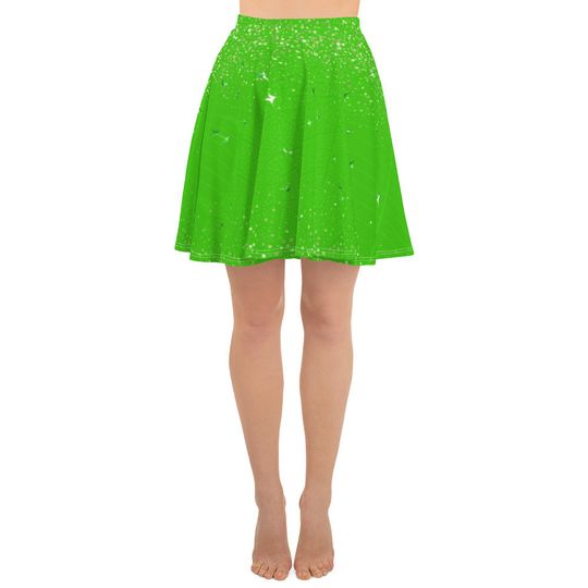 Tinkerbell Fairy Skater Skirt, Disney Costume, Active Wear for A Park Day, Merch for A Fun Costume, Cosplay. Trip Styles