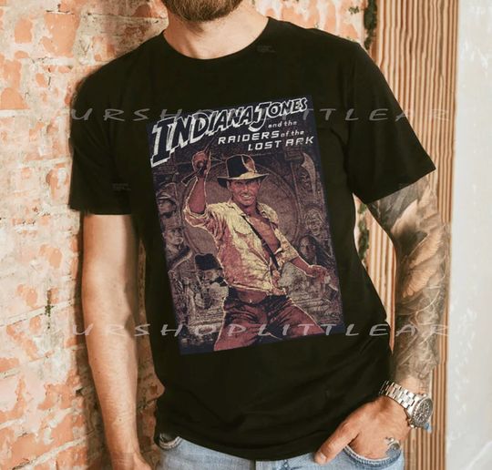Vintage 90s Indiana Jones Cotton TShirt - Lost Ark - Disneyland Adventure - Vintage 90S Short Sleeve Shirt
