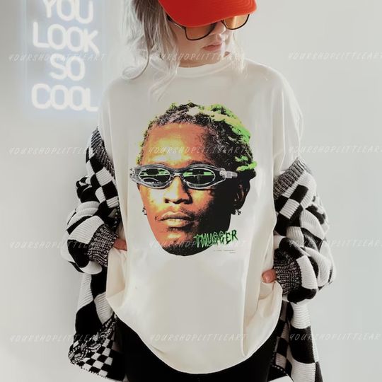 Young Thug Vintage 90s unisex Cotton TShirt- Young Thug Album Rap 90s Tee- Young Thug Tour 2024 Gift Bootleg Inspired Shirt