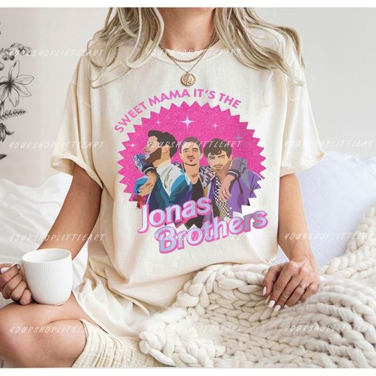 Sweet Mama Its The Jonas Brothers Cotton TShirt - Band Merch - Fans gift - Trending tshirt - Vintage 90S Short Sleeve Shirt