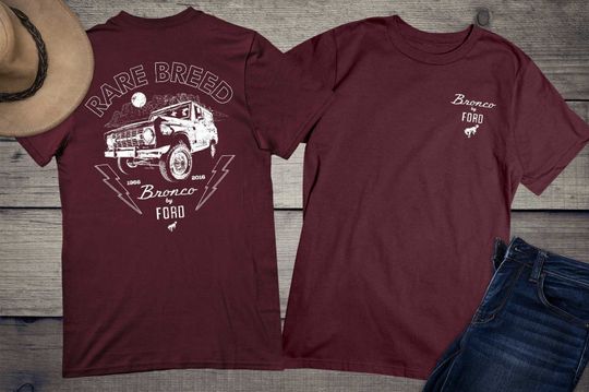 Ford Bronco T-shirt, Rare Breed Tee, Ford Bronco Shirt, Off Road Vehicle, Ford Tough, Country, American, Trucks, Motor Company, Logo Crest