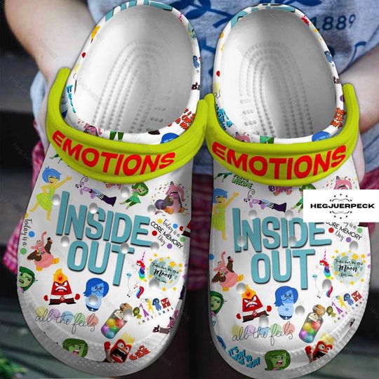 Inside Out Clogs, Inside Out Sandal, Inside Out Emotion Shoes, Inside Out Sneaker, Emotions Casual Shoes, Inside Out Fan Gift