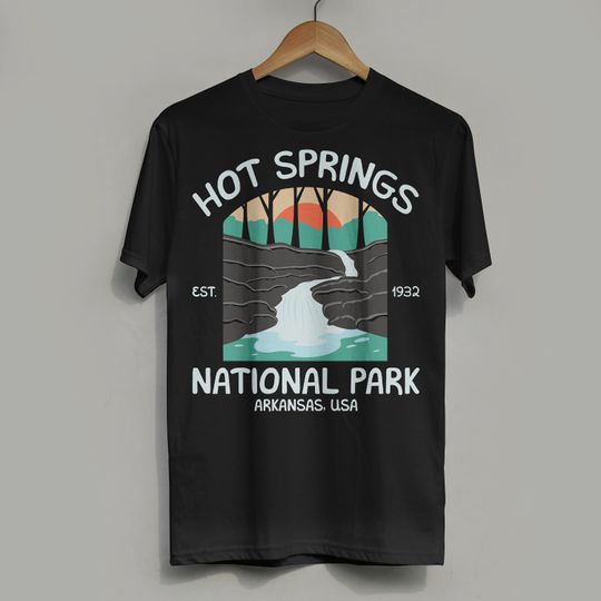 Discover Hot Springs National Park US Vintage T-Shirt, USA Garland County, Arkansas Parks Lover Gifts, Adventure Outdoors, Camping Hiking Travel Tees