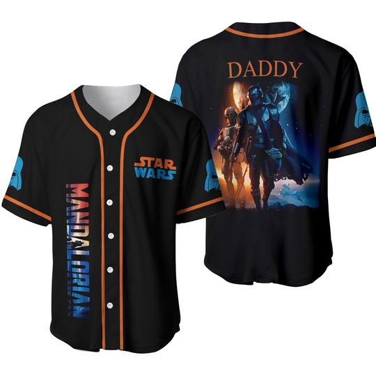 Personalize Starwar Mandalorian Disney Baseball Jersey