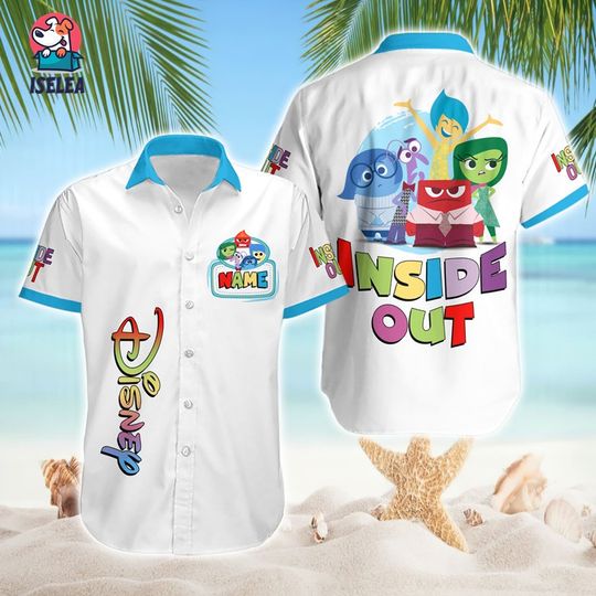 Personalize Inside Out Hawaii Shirt, Disneyland Inside Out Characters Summer Cotton Short Sleeve Shirt, Summer Button Up Hawaiian Shirt, Summer Clothing