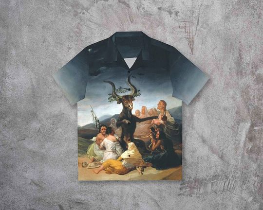 Francisco de Goya Hawaii Shirt, Collared button down short sleeve art hawaiian shirt for unisex, Trending Casual Fashion