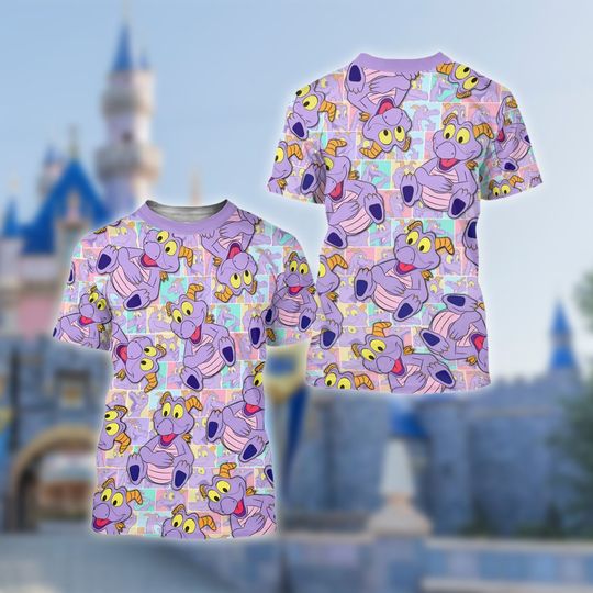 Figment Popcorn Bucket 3D Adult Kid T-shirt, Mascot Figment All Over Print Shirt, Mascot Figment 3D Tee