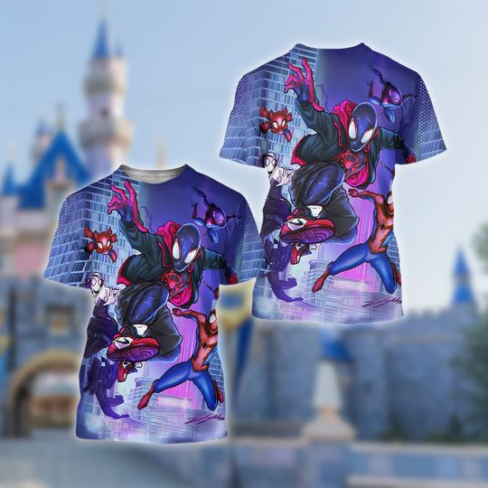 Retro Spider Punk 3D Adult Kid T-shirt, Hobart Brown All Over Print Shirt, The Punk Rock Spider Hero 3D T-shirt