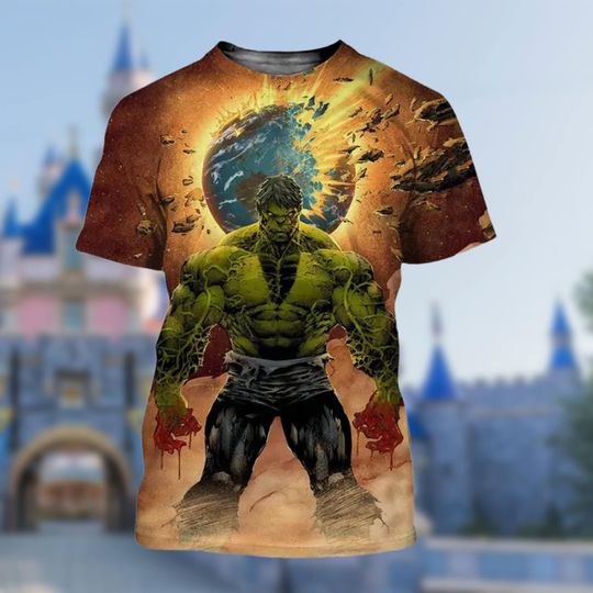 The Incredible Hulk All Over Print Shirt, Hulk 3D Adult Kid T-shirt, Hulk Comic Character 3D T-shirt