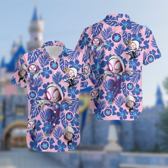 Spidey and His Amazing Friends Hawaiian Shirt, Button Down Short Sleeve Hawaiian for Men, Women, Kids, Trending Casual Fashion