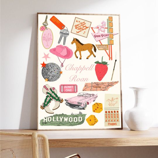 Chappell Roan Print | The Rise and Fall of a Midwest Princess | Pink Pony Club Merch 3 sizes Chappell Roan Decor, Aesthetic Home Decor
