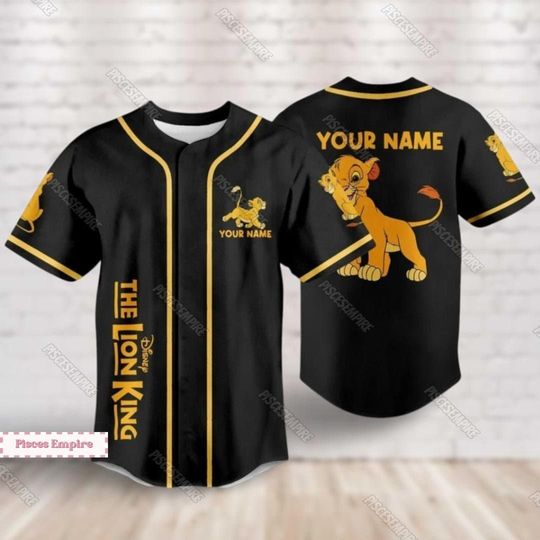 Disney Simba Jersey Shirt, Lion King Baseball Jersey
