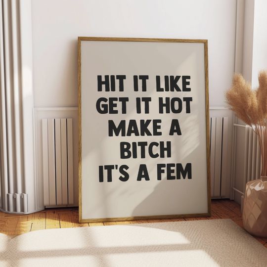 Hit it Hot Femininomenon Lyrics Chappell Roan Poster, Lesbian Wall Art 3 sizes Chappell Roan Decor, Aesthetic Home Decor , trending poster