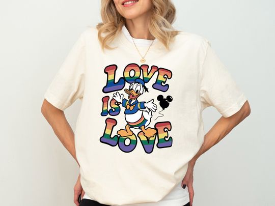 Disney Pride Month Shirt, Donald Duck Pride Shirt, Love Is Love Shirt