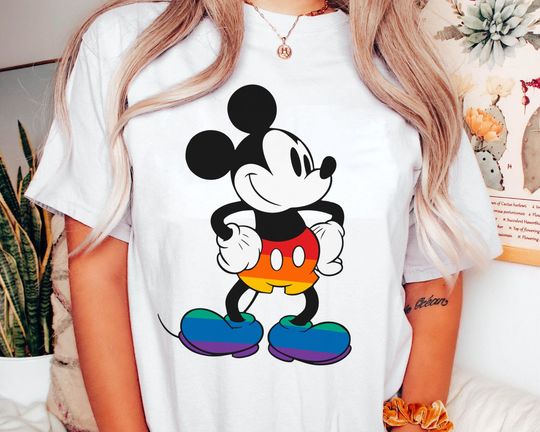 Rainbow Mickey Mouse LGBT Shirt, Disney Gay Lesbian Pride Month T-Shirt