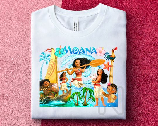 Moana Sublimation PNG, Birthday Girl Shirt, Princess Moana Girls, Moana Princess, Multiple Colors, Disney fan gift