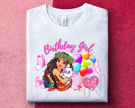 Moana Sublimation PNG, Princess Moana, Birthday Girl Shirt, Princess Unisex Jersey Short Sleeve Tee Multiple Colors, Disney fan gift