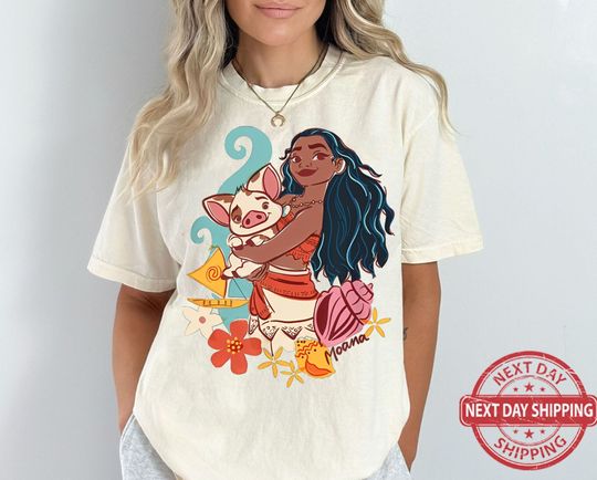 Vintage Disney Moana Characters Shirt, Hei Hei Moana Birthday T-shirt, Wdw Magic Kingdom Tee, Disneyland Family Birthday