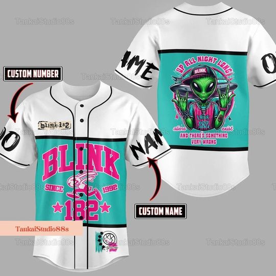 B182 Baseball Jersey, B182 Band Jersey Shirt, Custom Name B182 Shirt, B182 Tour 2024 Jersey Men, Rock And Roll Gift