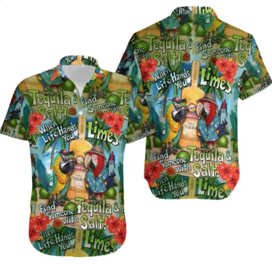 Jimmy Buffett Parrot Hawaiian Shirt Find Someone With Tequila Trending Street Fashion