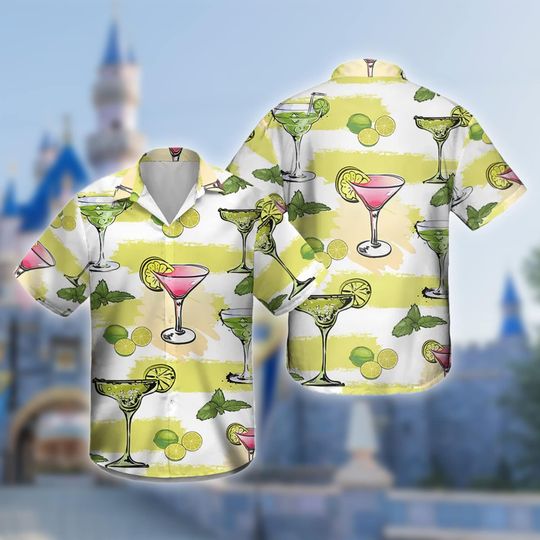 Cocktail Margarita Summer Hawaiian Shirt, Cocktail Party Aloha Hawaii Shirt, Hawaii Shirt For Family, Cocktail Button Up Hawaii Beach Shirt