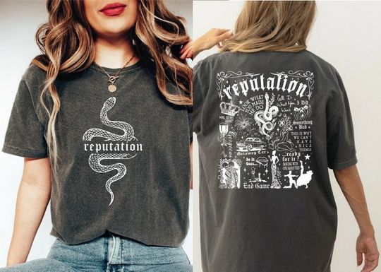 Reputation Tracklist Comfort Colors Tee,Reputation Merch Shirt, Vintage Stil Reputation Snake Shirt,Reputation Shirt, Rep Shirt