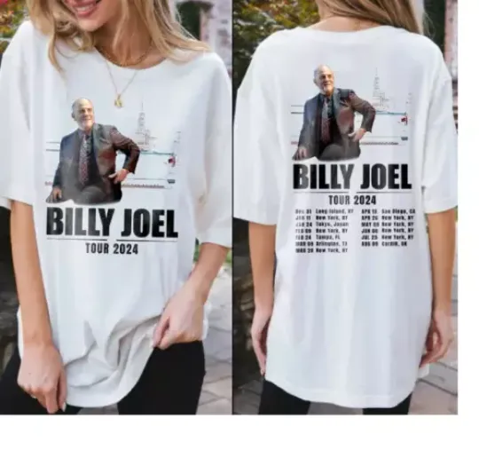 Billy Joel World Tour Music 2024 T-Shirt ,Unisex Gift All Fans, Summer 2024 Concert Shirt, Gift For Fan