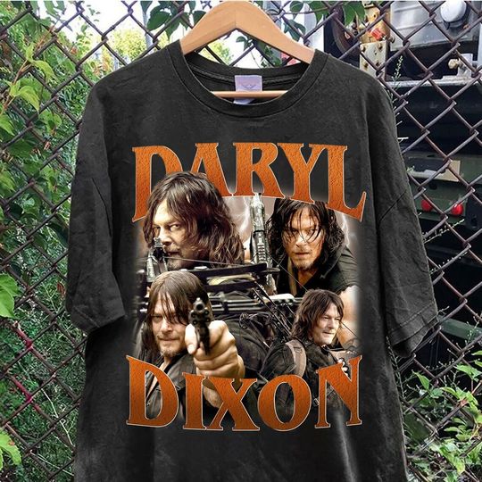 Daryl Dixon Shirt, Classic Graphic Movie Character Shirt, Vintage 90s Daryl Dixon Tee, The Walking D Vintage Shirt Comfort Color Shirt