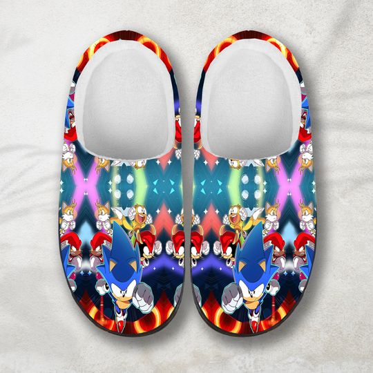 Sonic the Hedgehog Indoor Slippers | Winter Fleece Indoor slippers | Anti-Skid rubber sole | Unisex slippers