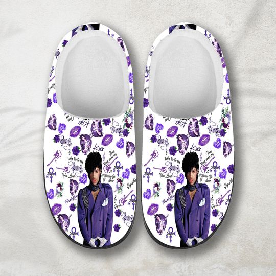 Prince Pur Rain Unisex Winter Slippers, Prince Rogers Nelson Winter Shoes, Custom Slipper, Soft Indoor Shoes for Ultimate Comfort