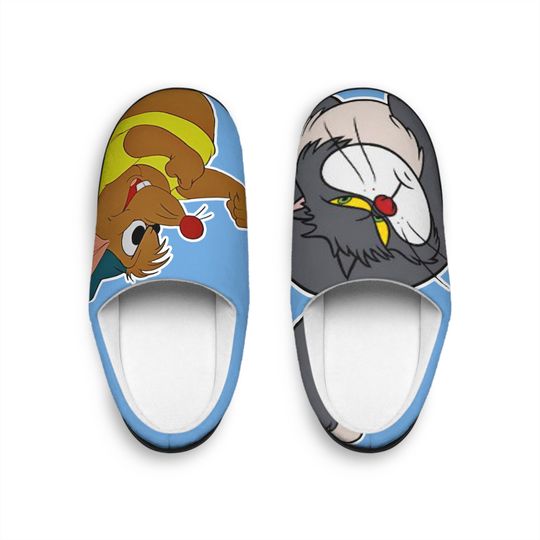 Men's Gus Gus and Lucifer Indoor Slippers | Winter Fleece Indoor slippers | Anti-Skid rubber sole |  Unisex slippers
