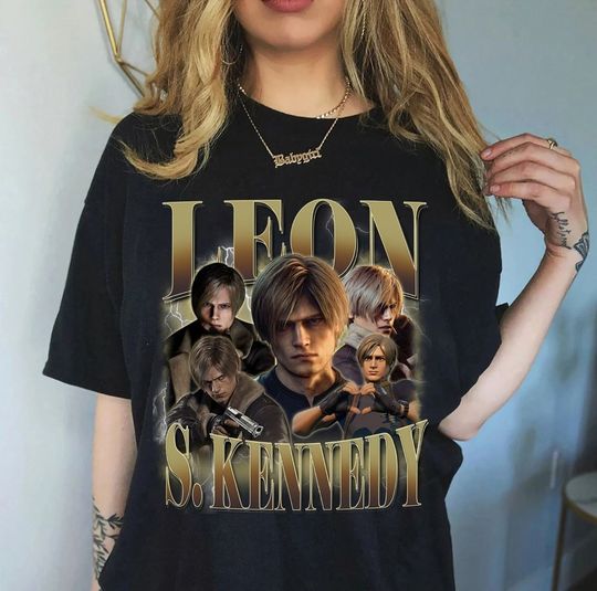 Leon Kennedy Bootleg T-Shirt, Gift For Fans Unisex Garment-Dyed Shirt Comfort Colors, Retro Leon S. Kennedy Vintage T-Shirt