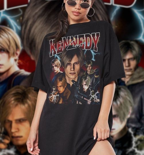 Leon Kennedy Bootleg Shirt, Gift For Woman and Man Unisex Garment-Dyed T-shirt Comfort Colors, Retro Leon Kennedy Vintage T-Shirt