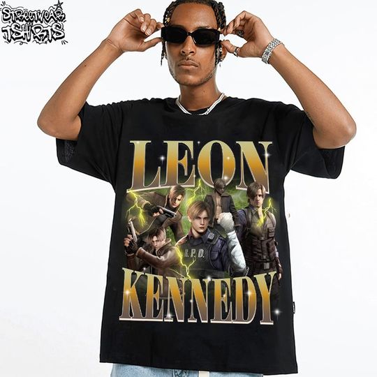 Leon S. Kennedy Shirt Bootleg Shirt, Leon Kennedy Vintage T-Shirt, Leon Kennedy Graphic Unisex T-shirt, Retro 90's Fans Homage Shirt