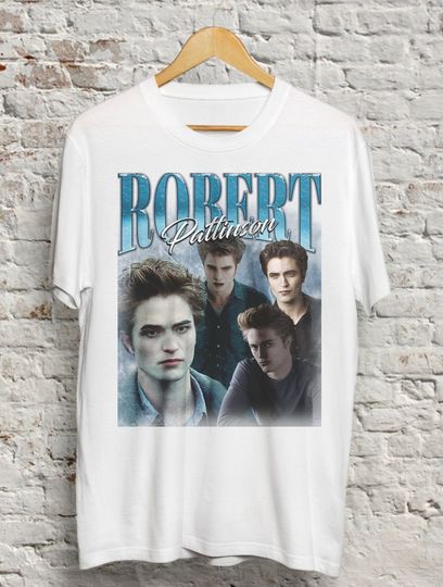 Robert Pattinson Shirt, Edward Cullen Vintage T-Shirt, Graphic Unisex T-shirt, Retro 90's Fans Homage T-shirt, Gift For Women and Men Shirt