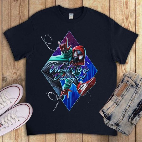 SpiderMan Miles Morales Graffiti City T-Shirt Miles Morales Spiderman Across The Spider-Verse Vintage T-Shirt, Gift For Unisex Shirt