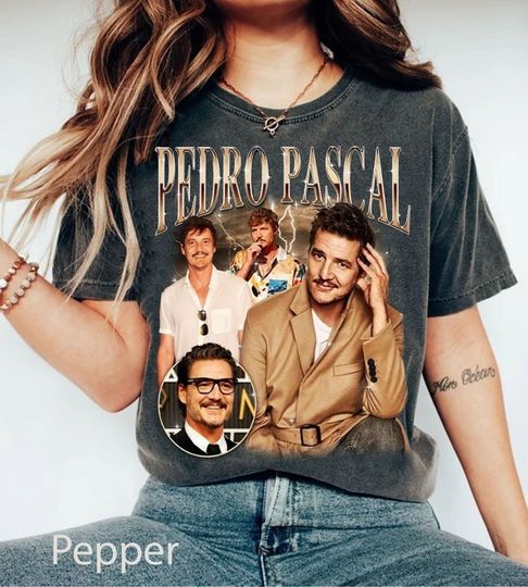 PEDRO PASCAL Shirt, Vintage Pedro Pascal Shirt Retro 90s, Narco Pedro Pascal Fans Gift, Gift for fans, Pedro Pascal Tribute Celebrity