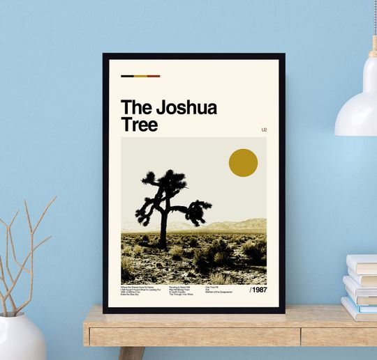 U2- The Joshua Tree Poster, The Joshua Tree Print, The Joshua Tree Music Poster, U2 Fan, Album Cover Poster, Music Poster, Gifts For Fan